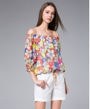 Flowers Printed silk georgette top